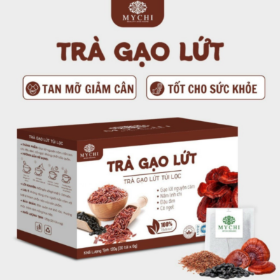 Trà Giảm Cân Gạo Lứt Mychi 120g - Hộp 20 Túi x 6g - 8938524452437